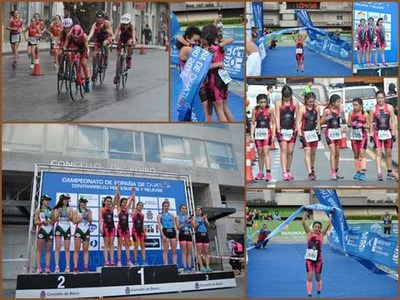 Elsa Pena, Carla Frnandez e Carla Guisande Campionas de Espaa de Relevos 2017 