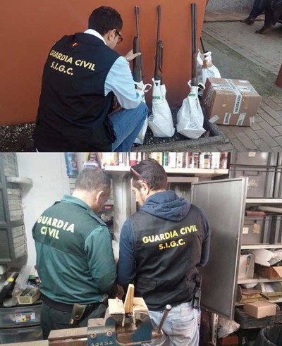 La Guardia Civil desmantela un taller clandestino de reparacin de armas en Tomio