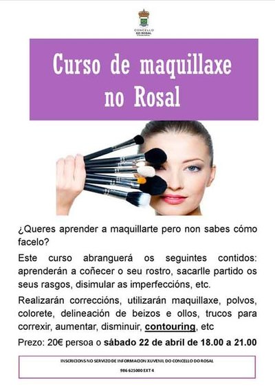 O Concello do Rosal organiza un Curso de Maquillaxe este sbado