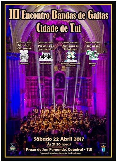 O III Encontro de Bandas de Gaitas Cidade de Tui celebrarse este sbado