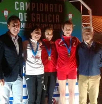 Tres medallas para o Atletismo Trega no campionato galego en ruta 2017