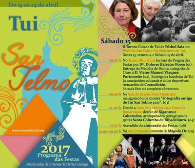 Programacin sbado 15 de Abril - Festas de San Telmo 2017