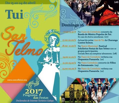 Programacin domingo 16 de Abril - Festas de San Telmo 2017