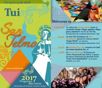 Programacin mrcores 19 de Abril - Festas de San Telmo 2017