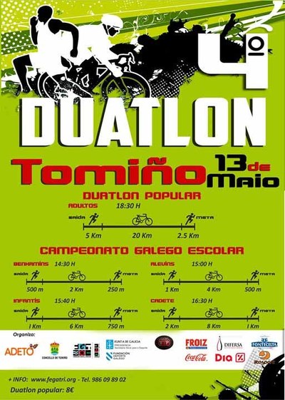 Este martes remata o prazo de inscripcins para o IV Duatln Escolar de Tomio que ter lugar este sbado