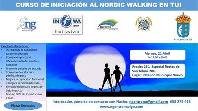 Tui acolle este venres curso de iniciacin  Marcha Nrdica