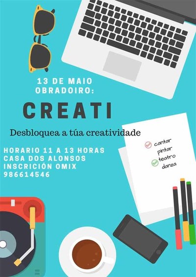 CreaTi, Desbloquea a ta creatividade!! Nova proposta de obradoiro dende a OMIX da Guarda