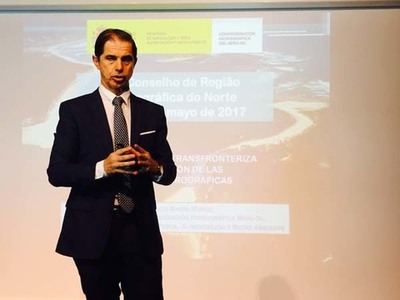 Francisco Marn explica las caractersticas y la gestin de la cuenca del Mio-Sil en el norte de Portugal