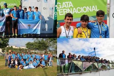 El Club Remo Tui logra dos bronces en la Regata Internacional Queima das Fitas