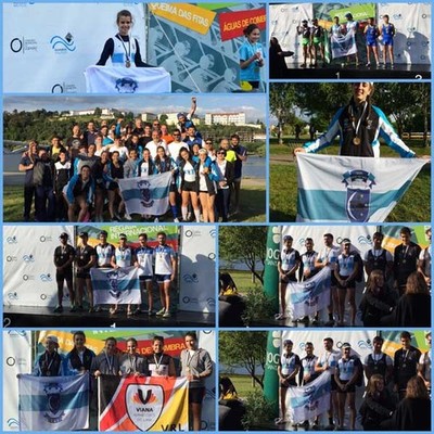 Ocho medallas para los palistas del Club Remo do Mio-Seta en la Regata Internacional de Combra