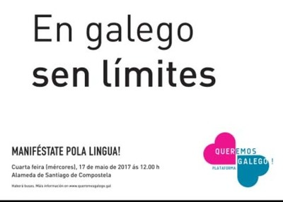 Queremos Galego convoca unha grande manifestacin de unidade a favor da nosa lingua 
