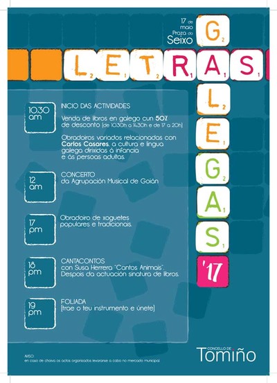 Tomio celebra as Letras Galegas con descontos do 50% en libros