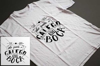 Henar Alonso gaa o Concurso do deseo da camiseta do Da das Letras Galegas 2017 en Tomio