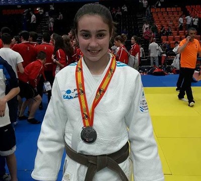 Veronica Prez del Club de Judo Baixo Mio Subcampeona De Espaa Infantil de Judo