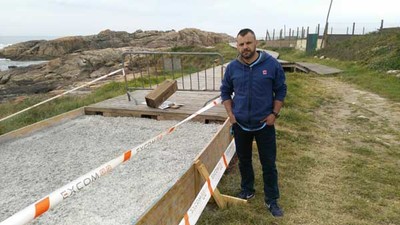 El BNG considera un despropsito el cementado que se est realizando en la Senda Litoral de A Guarda