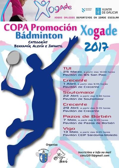 El Club Bdminton Tui participa este sbado en la final de la Copa Promocin de Bdminton Xogade