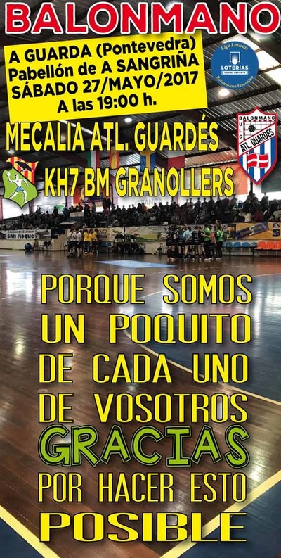 El Mecalia Atl.Guards afronta este sbado en A Sangria un partido decisivo frente al BM Granollers