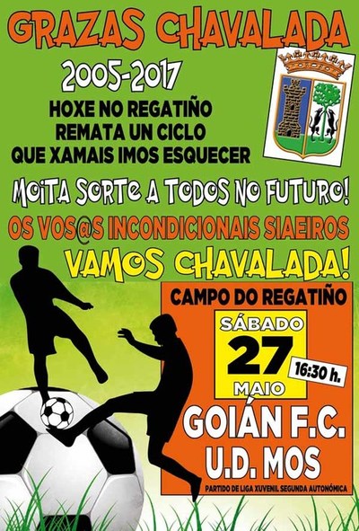 Derradeiro partido de Liga para os xuvens do Goian FC este sbado fronte  UD Mos