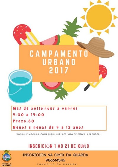 O 1 de xuo brese o prazo de inscripcin do Campamento urbano 2017 Concello da Guarda