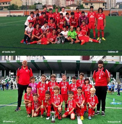 A AD Tomio celebra o ttulo de Copa dos seus Cadetes