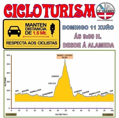 Salidas del Club Ciclista Guards este domingo 11 de junio