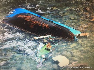 Naufragio del barco guardes -Ra Primeiro- cerca de Monteferro