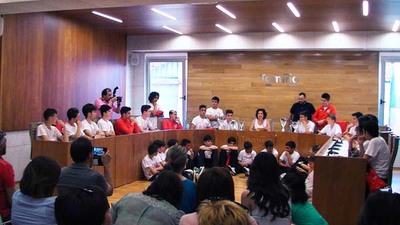 Os Alevns e Cadetes da AD Tomio foron recibidos no Concello