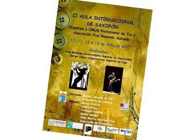 Rafael Yebra e Arno Borkamp imparten dende este luns a II Aula Internacional de Saxofn no conservatorio de Tui