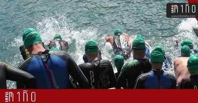 Especial - Mis de 70 persoas rematan a  XXII Travesa a nado no Porto de A Guarda