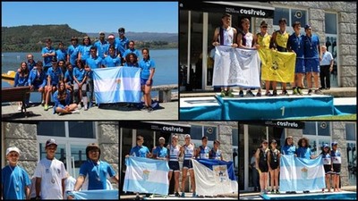 Oro, plata y bronce para el Club Remo Tui en el Campeonato Gallego de Remo Olmpico