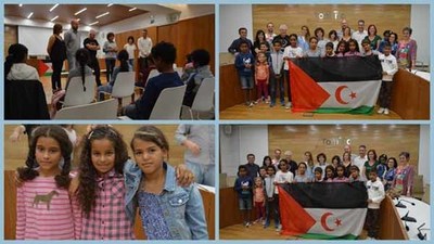 Tomio recibe s nenas e nenos saharauis que pasan o vern na comarca 