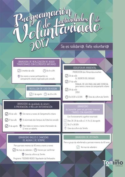 O grupo de voluntariado de Tomio organiza actividades ldicas e medio ambientais 