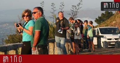 Fiebre por el eclipse solar en el Monte Sta. Trega de A Guarda