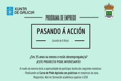 Programa de emprego para menores de 35 anos no Rosal