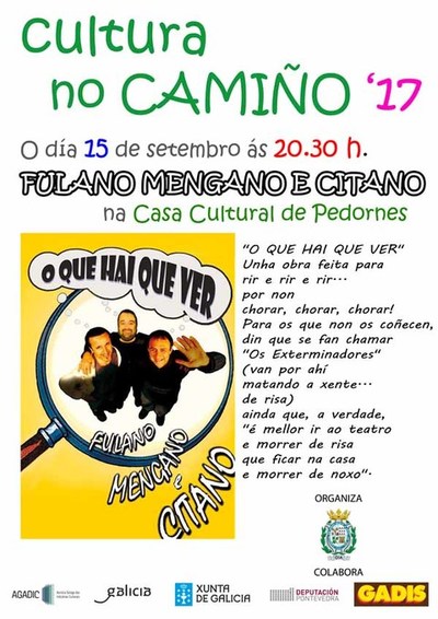 Obra de teatro este venres en Pedornes - Oia