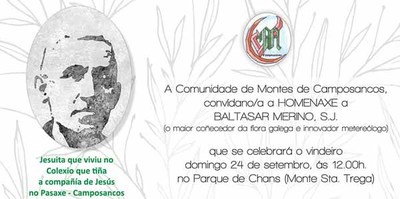 Homenaxe o Pai Baltasar Merino, Xesuita e o maior botanico da historia de Galicia