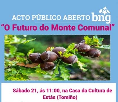 Acto pblico -O futuro do monte comunal- este sbado en Ests(Tomio)