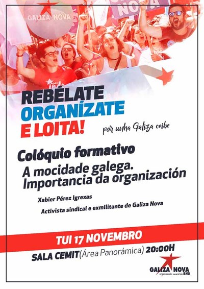 Galiza Nova organiza un coloquio este venres en Tui