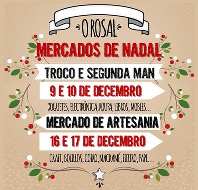 Aberto o prazo de inscricin para os Mercados de Nadal no Rosal