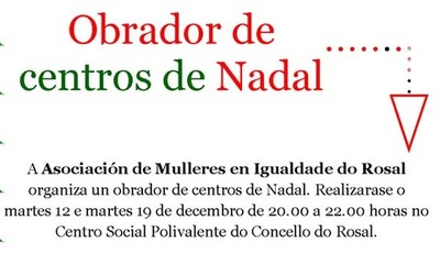 Obradoiro de centros de Nadal no Rosal