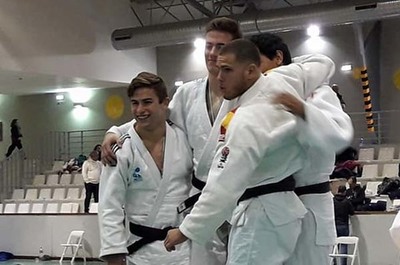 O judoka tomis Brais Pereira, medalla de prata na Copa de Espaa Junior