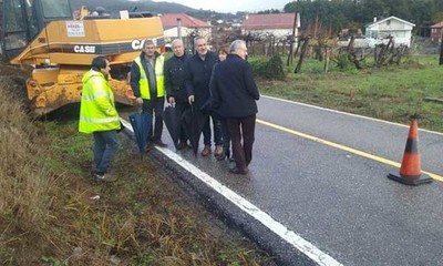 Melloras na estrada PO-353 no tramo entre Pancenteo e Marzn no Rosal