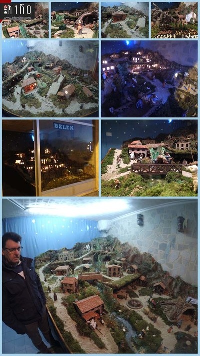 Generoso Cadilla expone su Beln navideo en el Puerto de A Guarda