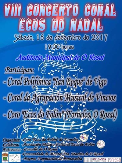 VIII Concierto Coral -Ecos do Nadal- este sbado en O Rosal