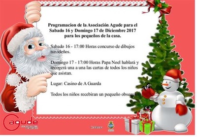 Concurso de dibujos y visita de Papanoel este fin de semana en A Guarda