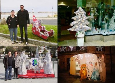 Os comerciantes colaboran na campaa -Decora o teu Nadal- engalanando A Guarda