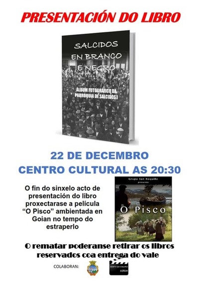 O libro Salcidos en Branco e Negro presntase este venres as 8:30 da tarde