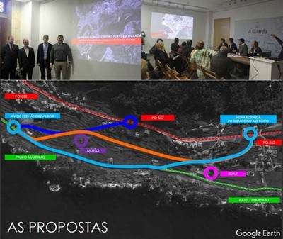 Concello e Deputacin presentan os estudos de  trazado para o novo acceso ao Porto da Guarda