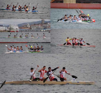El Kayak Tudense gana las regatas snior en el trofeo Ras Baixas