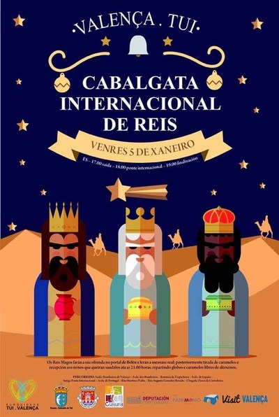 Melchor, Gaspar e Baltasar protagonizan a Cabalgata Internacional de Reis na Eurocidade